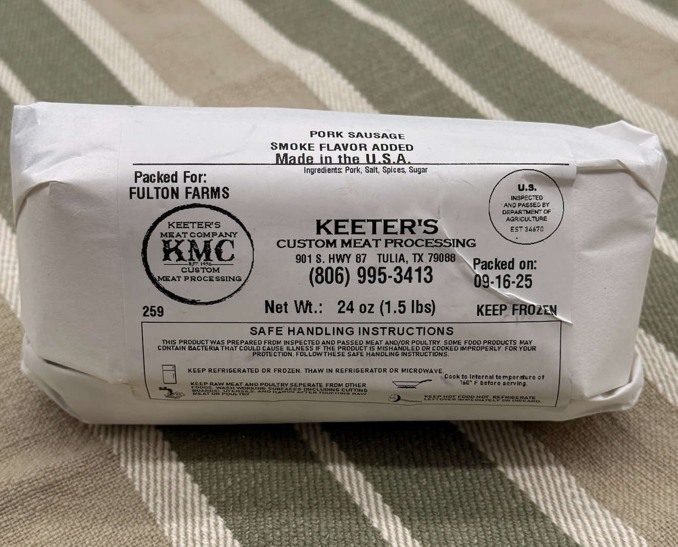Fulton Farms Ground Pork Breakfast Sausage